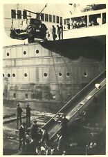 Landing Motorcar Shipping in the Mersey 1930s Liverpool England Reprint Postcard picture