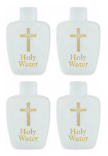 (empty) Lot of 4 Holy Water Bottles Hold 2 oz each, 3.5