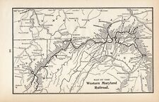 1908 Western Maryland  Railway Vintage Western Maryland Railroad  Map  1623 picture