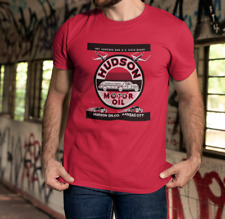 ON SALE: Cool Vintage HUDSON Motor Oil Can Silk Screened Graphic T-Shirt picture