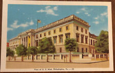 U.S. Mint, Erected 1897, Philadelphia, PA  Vintage Linen Postcard UNP picture