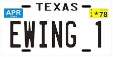 J.R. Jock Ewing 1 Dallas TV show 1978 Texas License plate picture