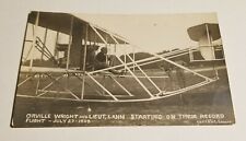 Real Photo Postcard Orville Wright & Lieutenant Lahm July 27, 1909. picture