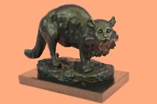 Vintage Cast Bronze Walking Cat Feline 9.5