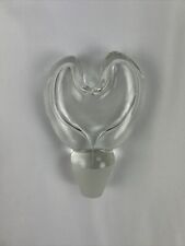 BLENKO WAYNE HUSTED MID CENTURY CHARCOAL DECANTER 5416L 5419 Clear Claw Stopper picture