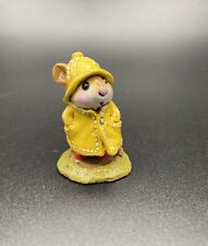 Wee Forest Folk April Showers Yellow Coat WFF Mouse M-180 1991 picture
