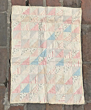 ANTIQUE SAMPLER DOLL QUILT PATCHWORK FABRIC picture