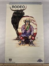 1995 Chris Lacey Rodeo Poster Dodge Rodeo Ram Bull Fighter Clown picture