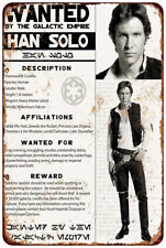 Han Solo Wanted Poster - Vintage Look Reproduction metal sign picture