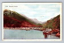 Skagway, AK-Alaska, Scenic View Of City, Harbor Antique, Vintage Postcard picture