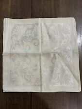 4 Vtg Rare Dining Cloth Napkins Floral Design Beige Made in Occupied Japan NWT picture