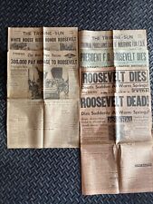 Several Vintage World War 2 Newspapers FDRs Death- Variety of Companies picture
