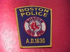 BOSTON MASSACHUSETTS RED SOX POLICE PATCH SHOULDER SIZE UNUSED picture