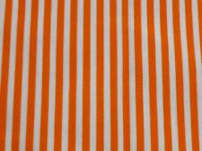 VtgHeavy Cotton Canvas Fabric BRIGHT Orange and White Stripes 45