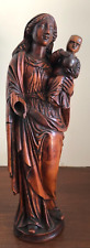 Vintage Antique Catholic Antique Rosewood Mary Statue 11