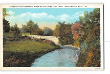 Dalton Massachusetts MA Postcard 1915-1930 Crane Trail Bridge Housatonic River picture