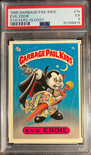 1985 Garbage Pail Kids #1b Evil Eddie Glossy PSA 5 EX Sticker Non-sport Card picture