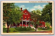 eStampsNet - Postcard Jefferson Barracks, Missouri MO Post Headquarters 1942 picture