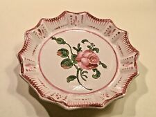Antique Hand Painted French Faience Butter Pat c1800-1880 picture