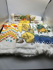 Vintage MCM Mid Century  Cannon-All Cotton Etc. Hand Towels Fruits Corn Cats Lot picture