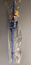 NEW Peanuts Schroeder Blue Swirly Loop Curly Crazy Plastic Drink Reusable Straw picture
