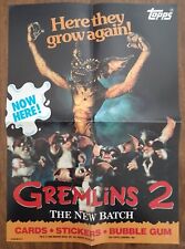 Topps 1989 GREMLINS II Trading Card Store Display Poster 10 x 14 Mint Condition picture