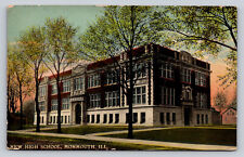 c1910 New high School Monmouth Illinois  P786 picture