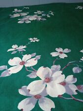 Wilendur Vintage White Dogwood On Green 32x35 Tablecloth picture