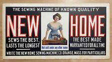 c.1910 New Home Sewing Machine of Known Quality Trolley Car Advertising Sign picture