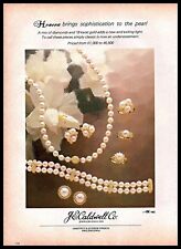 1982 J.E. Caldwell and Co Jewelry Honora Perl Necklace Bracelet Ring VINTAGE AD picture