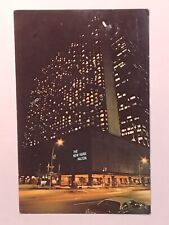 The New York Hilton At Night Posted 1980 Postcard picture