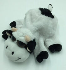 Black White Cow Hand Puppet Big Plastic Eyes Plush Stuffed Animal 3 picture