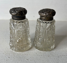 Antique Brilliant Cut Glass Salt & Pepper Shakers picture
