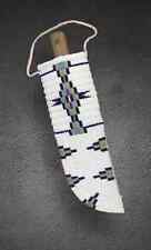 Handmade Traditional Beautiful Beaded Knife Cover Suede Leather Sheath SK22 picture