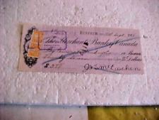 LARGE 1915 THE  MARITIME BANK OF CANADA  CHEQUE FROM RENFREW  ONTARIO picture