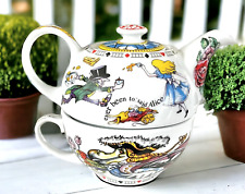 Alice In Wonderland Tea for One Teapot & Oversized Cup Set NEW Paul Cardew picture
