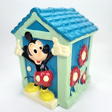 Vintage Walt Disney Productions Mickey Mouse Clubhouse Coin Bank w/Stopper *READ picture