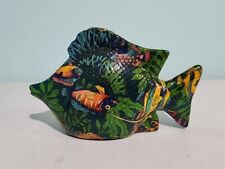 Vintage 1960's Angelfish  Fish Decoupage Lacquered Statue/Figurine  picture