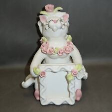 VTG WhimsiClay Cat Amy Lacombe Photo Cats Frame Roses #87405 2003 #C picture