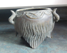 Victorian Antique Art Nouveau Deco Bronze Incense Burner Pot picture