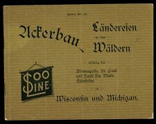 Rare Soo Line Railroad Booklet. German Language. Wisconsin, Michigan, Minn. Map picture