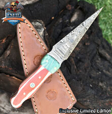 CSFIF Handmade Hand Forged Hunting Knife Twist Damascus Hard Wood Gift picture