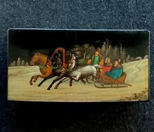 Fedoskino 1940s  Russian Lacquer box author's work 