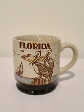 Vintage Stoneware Florida Mug With Dock, Pelicans, And Sailboats picture