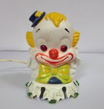 Vintage Aladdin Giftware Circus Clown Lamp Childrens Bedside Night Light Creepy picture