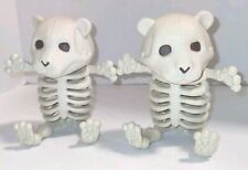 Crazy Bonez Sitting Bear Skeletons 2 Seasons Movable Head Decorative Halloween  picture