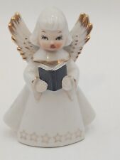 Vintage Japan Ceramic Christmas Choir Angel Girl with Song Book Figurine picture