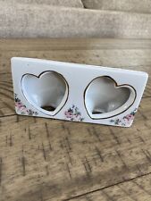 Vintage Porcelain Double Hearted Frame  picture