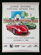Grand Bahama Vintage Grand Prix 1986 Poster FERRARI 156 ASTON MARTIN DBR1 picture