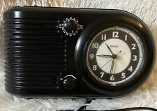 VTG Retro 1930s Big Ben AM FM Radio Alarm Clock 80192 Tested Small Face Defect picture